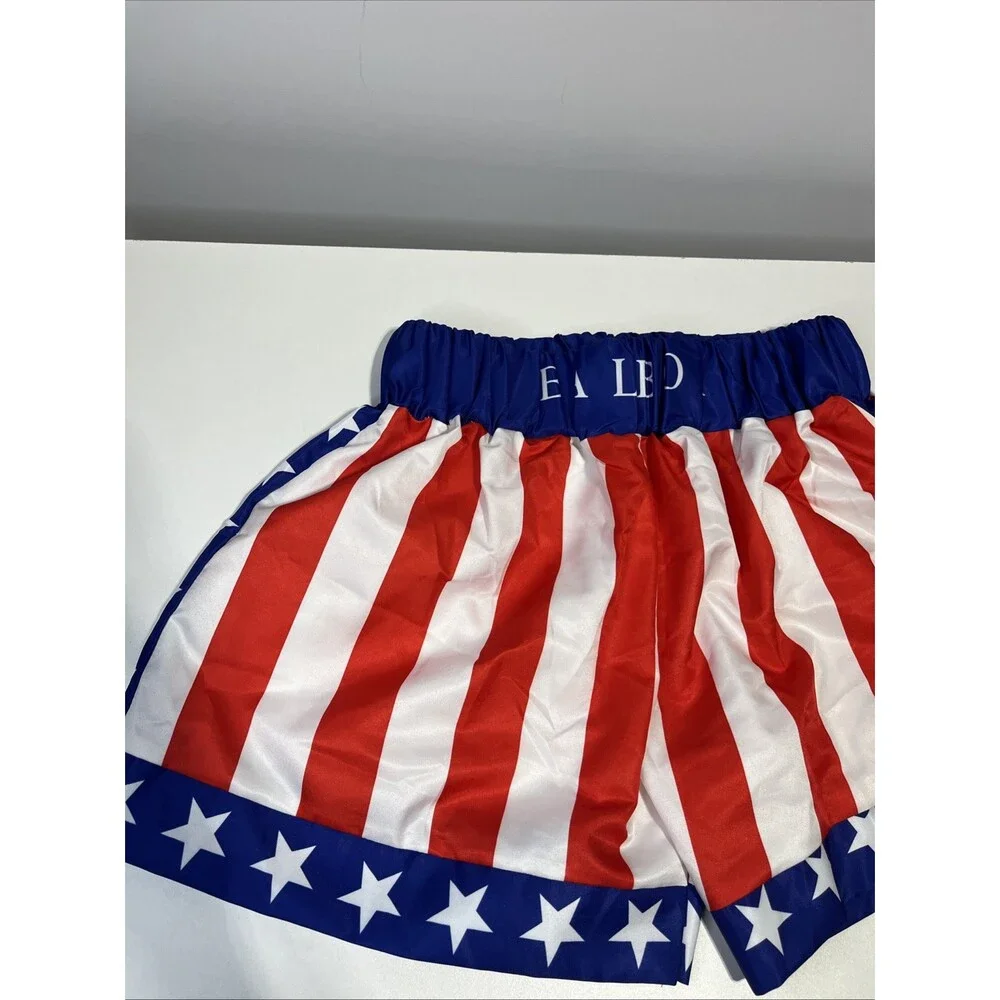 Rocky Balboa Boxer Costume Cosplay Kids Medium Shorts Robe Gloves Movie Boxing